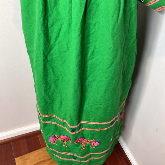 Frances Valentine‎ Picnic Zebra Print Linen-Blend Shift Dress - Picture 8 of 10